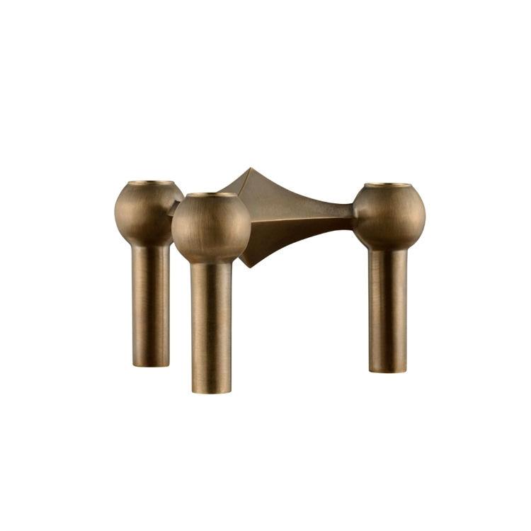 STOFF Nagel Lysestage i Bronzed Brass - Unik Design!