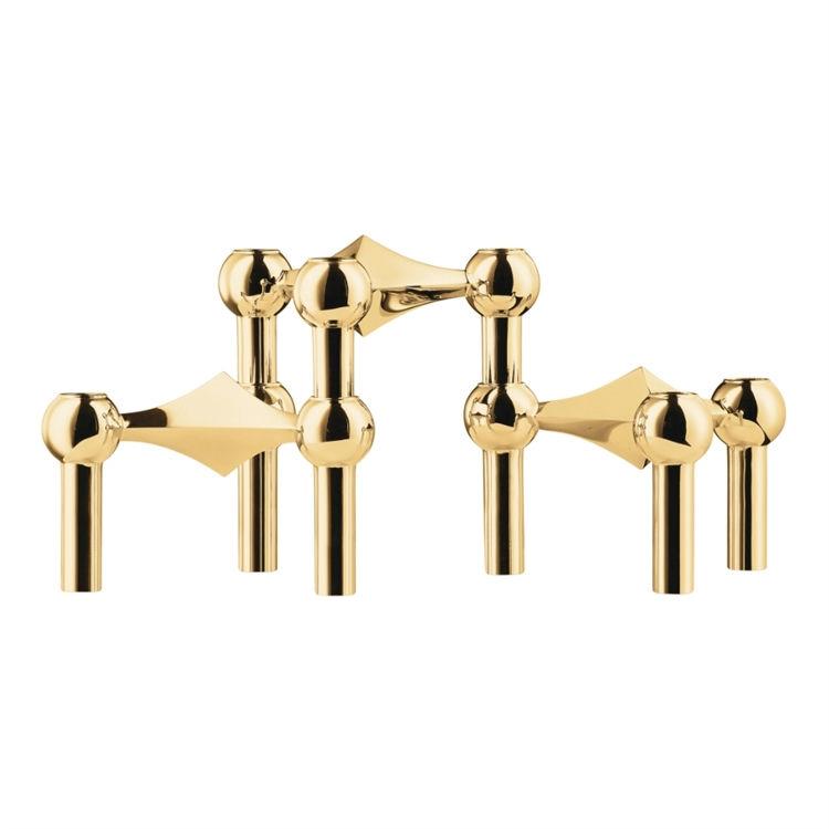 STOFF Nagel Lysestage  Solid Brass 3-pack