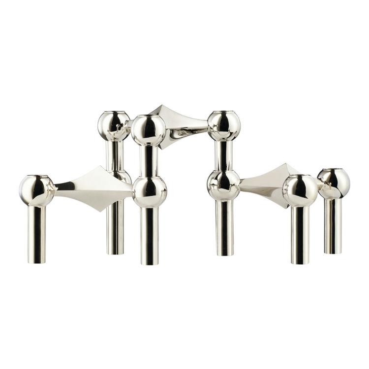 STOFF Nagel Lysestage  Chrome 3-pack