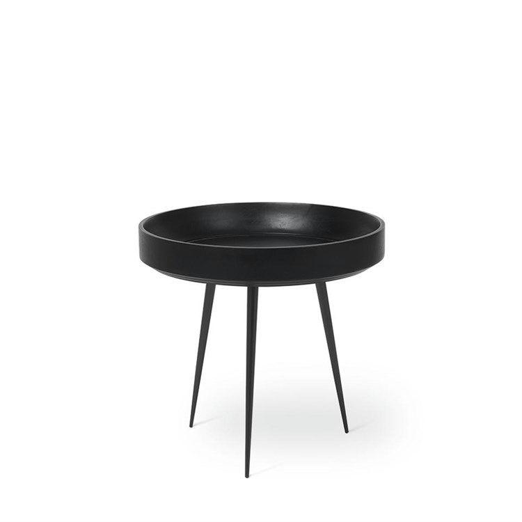 Elegant Mater Sofabord i Sort Lakeret Mangotræ
