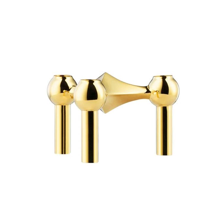STOFF Nagel Lysestage  Solid Brass Single