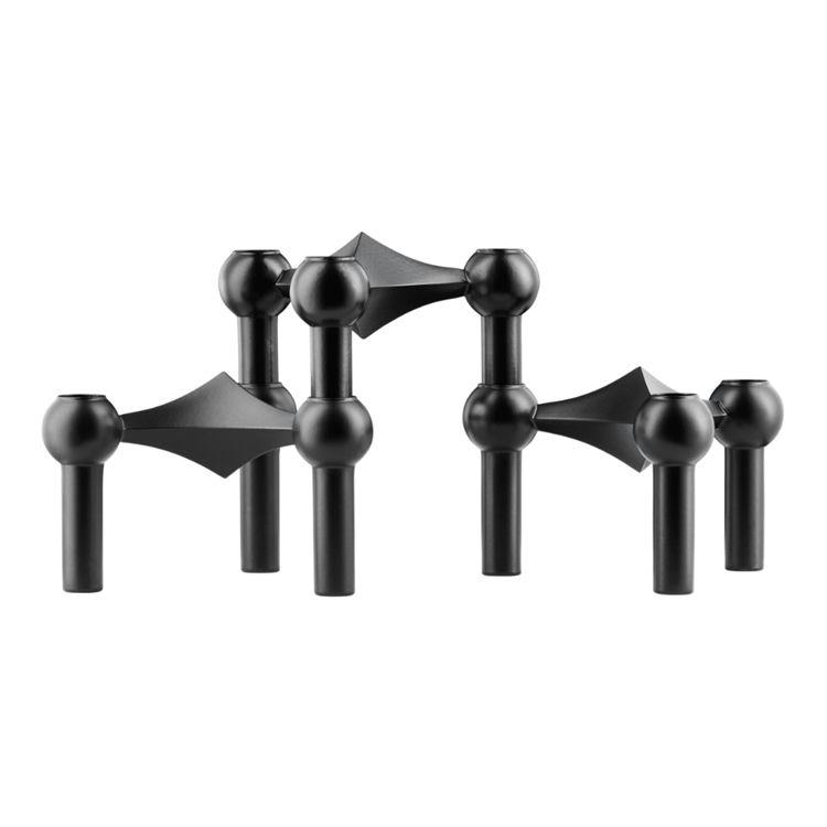 STOFF Nagel Lysestage  Black 3-pack