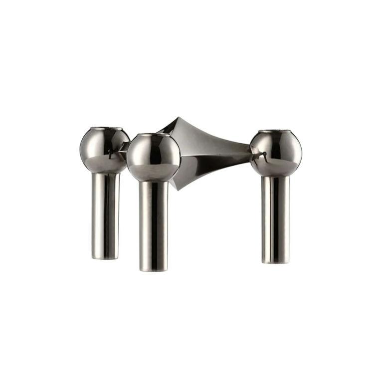 STOFF Nagel Lysestage  Black Chrome Single