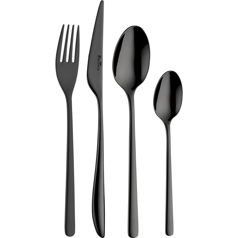 Florence bestiksæt 24 dele - moderne design i sort