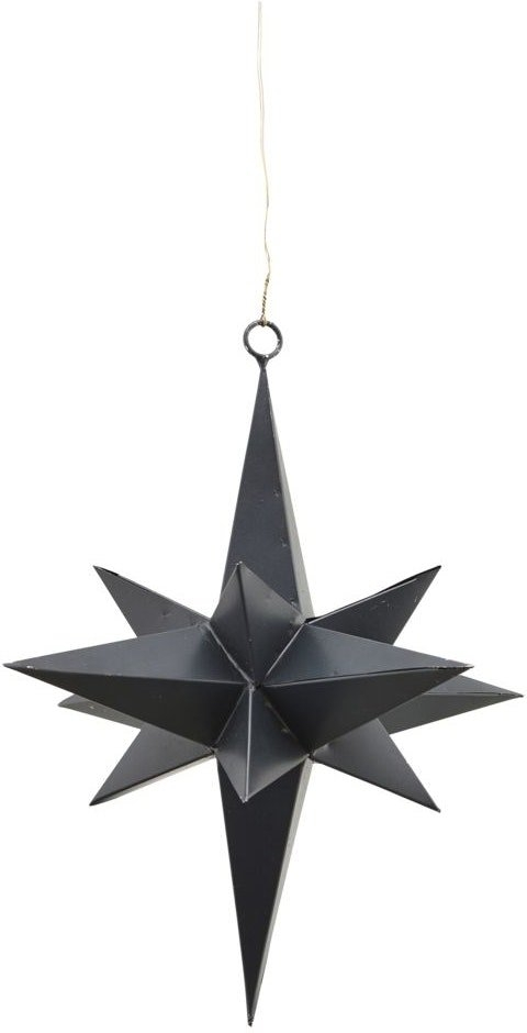 3 Dimensional, Ornament, sort, 19 cm