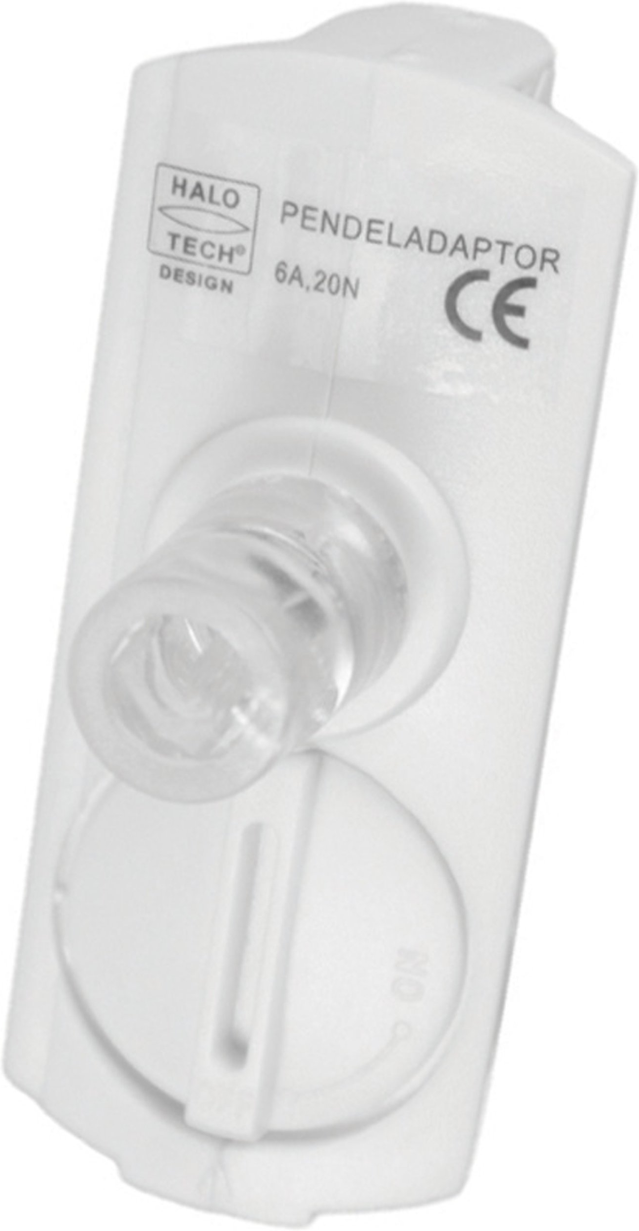 Adapter til Halo-strømskinne Halo Design Halotrack hvid plast PP 5x1,5 cm