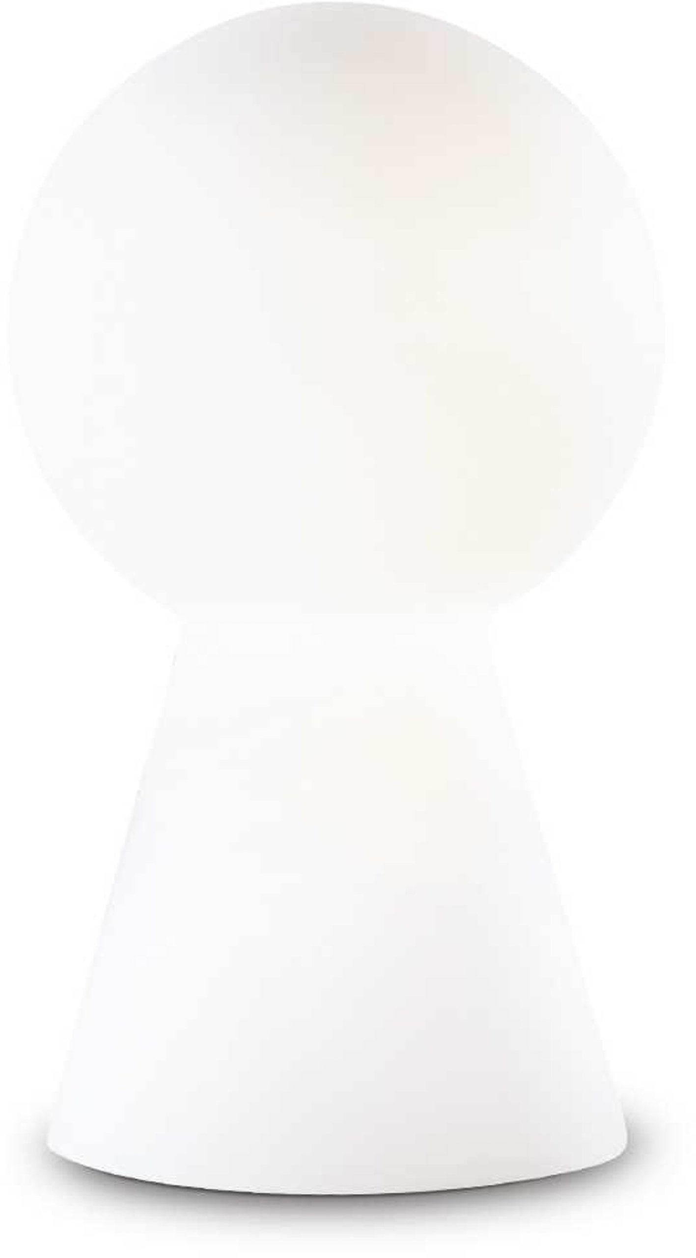 Bordlampe Ideal Lux Birillo hvid glas Ø17,5 x H30 cm E27 IP20