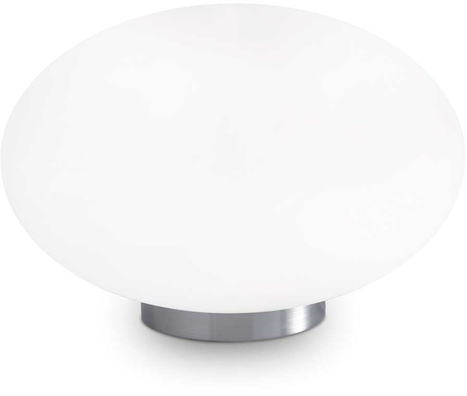 Bordlampe Ideal Lux Candy Ø25 H18 cm hvid/krom syreæts glas-diffusor