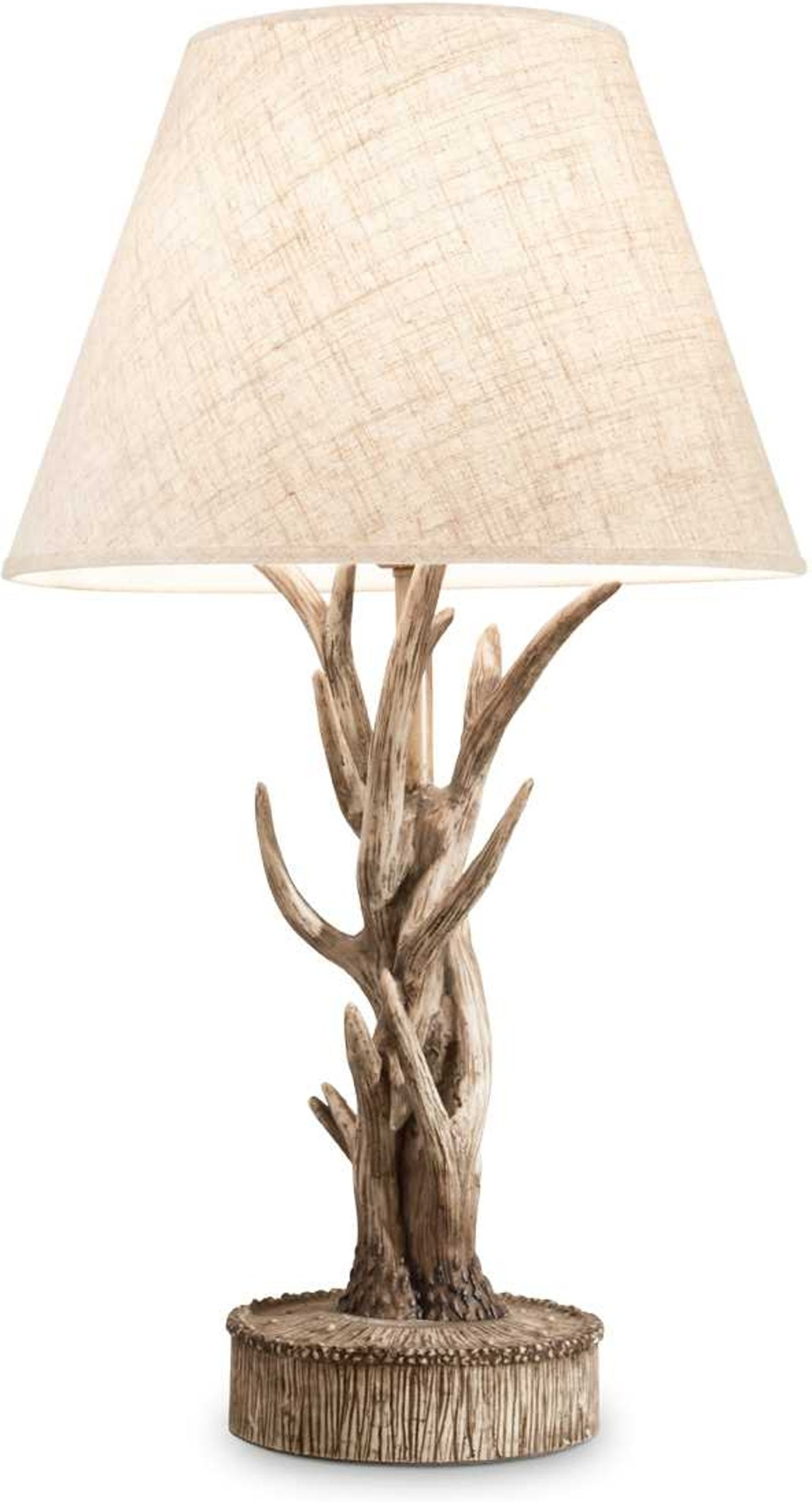 Bordlampe Ideal Lux Chalet Ø41ÃH65 cm metal og harpiks med beige stofskærm