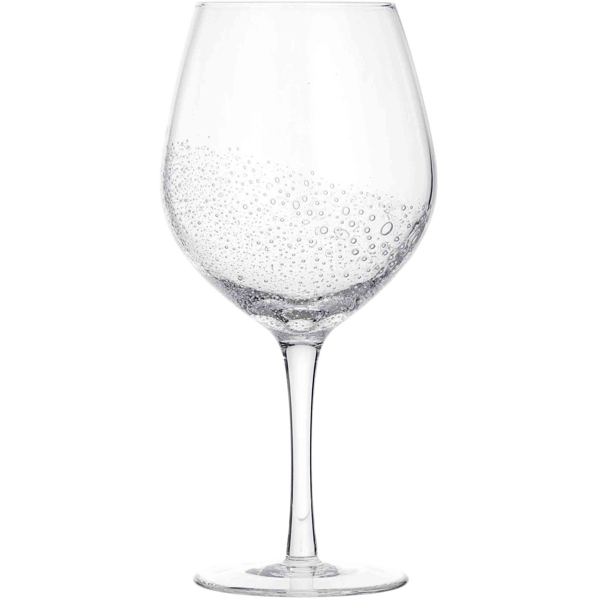 'Bubble' Mundblæst rødvinsglas