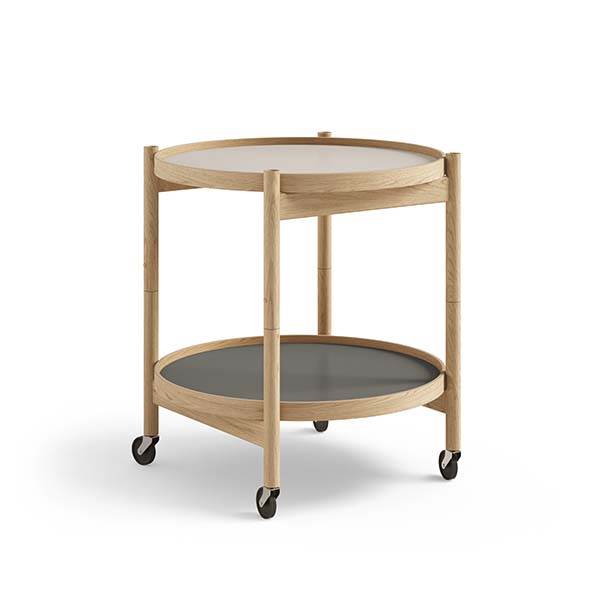 Brdr. Krüger Bølling bakkebord 50 cm. - eg olie - Bakke 1: Stone / Bakke 2: Water
